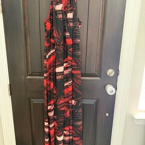 Gibson Latimer Red and Black Dress